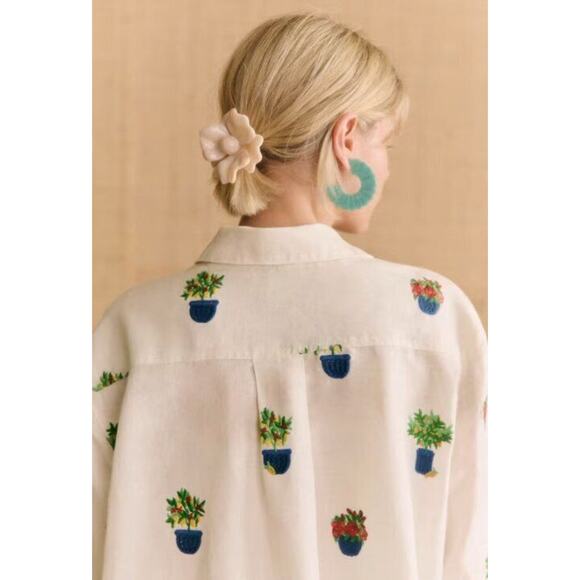 SEZANE x MOMONI Sz 40 8 Maxine Shirt Dress Jardini NWT - Picture 14 of 14